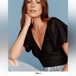 Reformation Sonny ruched top - worn once